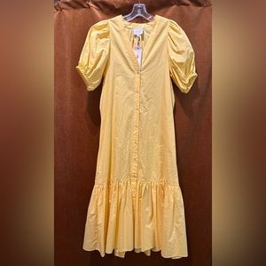 Sunday’s Decker Dress in Sun. Size XS. Bright yellow.